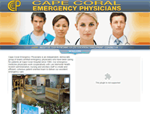 Tablet Screenshot of capecoralemergencyphysicians.com